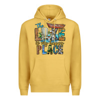 Antique Gold the lakes my happy place Premium Hoodie - CowhideDigitalArt