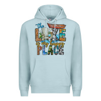 Blue Mist the lakes my happy place Premium Hoodie - CowhideDigitalArt