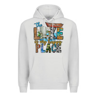 Dove Grey the lakes my happy place Premium Hoodie - CowhideDigitalArt