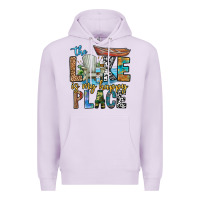 Lilac the lakes my happy place Premium Hoodie - CowhideDigitalArt