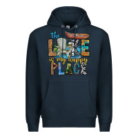 Navy the lakes my happy place Premium Hoodie - CowhideDigitalArt