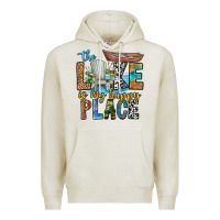 Oatmeal Heather the lakes my happy place Premium Hoodie - CowhideDigitalArt
