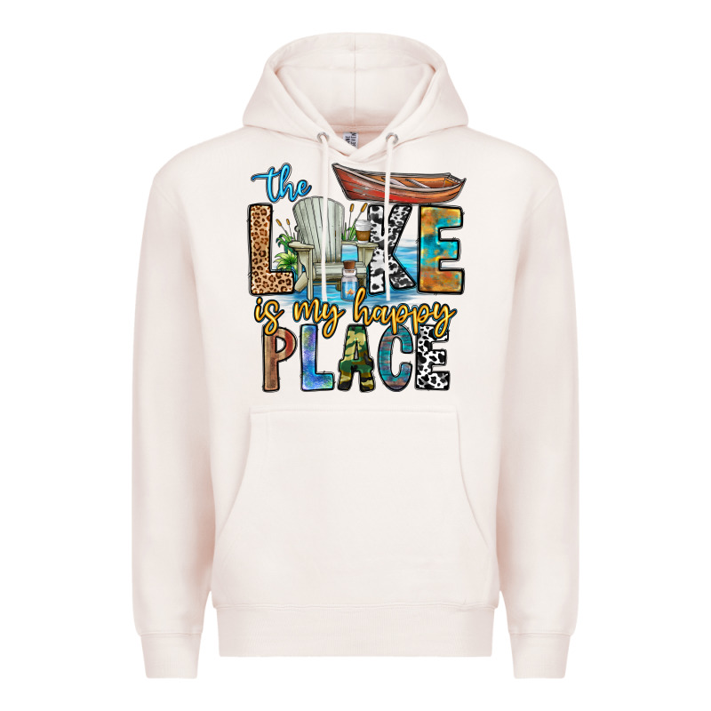 The Lakes My Happy Place Premium Hoodie by CowhideDigitalArt | Teevron