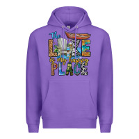 Purple the lakes my happy place Premium Hoodie - CowhideDigitalArt