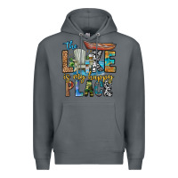 Rock the lakes my happy place Premium Hoodie - CowhideDigitalArt