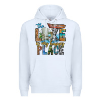 White the lakes my happy place Premium Hoodie - CowhideDigitalArt