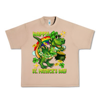 Burro Happy St. Patrick's Day T-rex Urban Heavy Tee - CowGirlArtShop