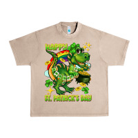 French Oak Happy St. Patrick's Day T-rex Urban Heavy Tee - CowGirlArtShop