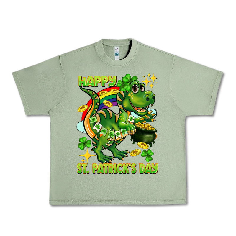 Happy St. Patrick's Day T-rex Urban Heavy Tee by CowGirlArtShop | Teevron