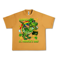 Peanut Butter Happy St. Patrick's Day T-rex Urban Heavy Tee - CowGirlArtShop