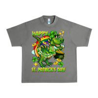 Tornado Happy St. Patrick's Day T-rex Urban Heavy Tee - CowGirlArtShop