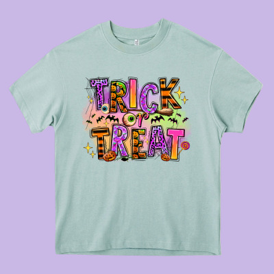Trick Or Treat Heavy Core Tee Designed By Ranaportraitstore