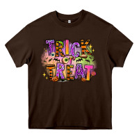 Chocolate Brown Trick or treat Heavy Core Tee - RanaPortraitStore