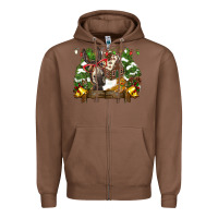Chestnut christmas donkey candy house Zipper Hoodie - BarkalooDesign