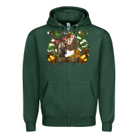 Sports Green christmas donkey candy house Zipper Hoodie - BarkalooDesign