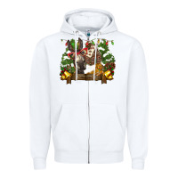 White christmas donkey candy house Zipper Hoodie - BarkalooDesign