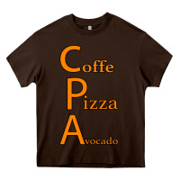Chocolate Brown coffe pizza avocado Heavy Core Tee - Bettercallsaul