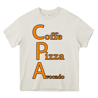 Cream coffe pizza avocado Heavy Core Tee - Bettercallsaul