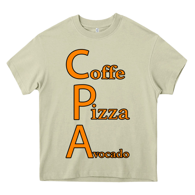 Coffe Pizza Avocado Heavy Core Tee by Bettercallsaul | Teevron