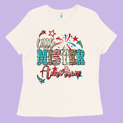 Little Mister America 4th Of July Ladies Tee Designed By Howdyjamesfarm
