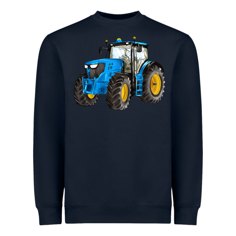 Western Farm Tractor Blue Heavyweight Sweatshirt by Artiststas | Teevron