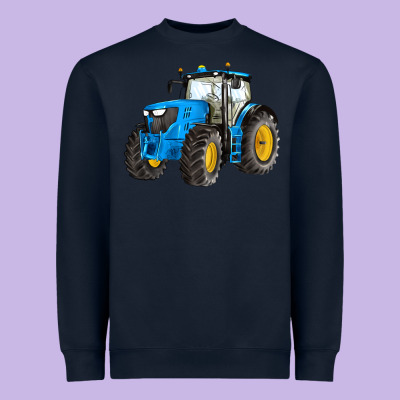 Western Farm Tractor Blue Heavyweight Sweatshirt Designed By Artiststas