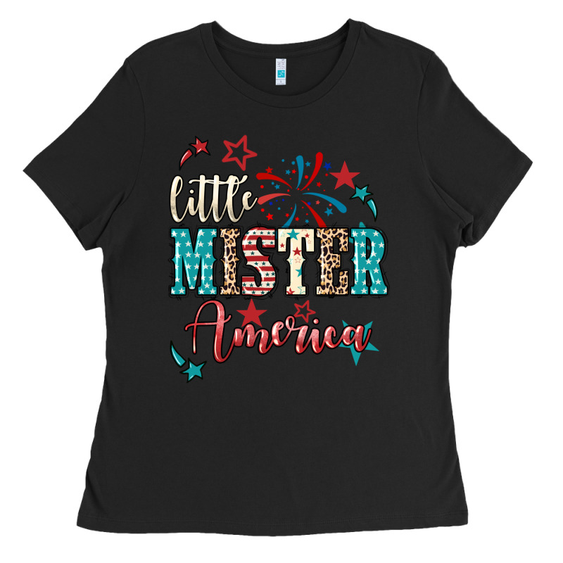 Little Mister America 4th Of July Ladies Tee by HowdyJamesFarm | Teevron