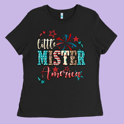 Little Mister America 4th Of July Ladies Tee Designed By Howdyjamesfarm