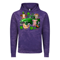 Cloud Purple St. Patrick's farm animal truck Vintage Hoodie - OliviaCreatesArt