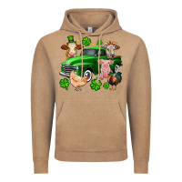 Vintage Coffee St. Patrick's farm animal truck Vintage Hoodie - OliviaCreatesArt