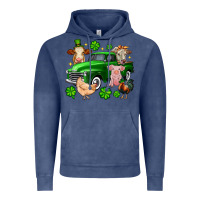 Vintage Denim St. Patrick's farm animal truck Vintage Hoodie - OliviaCreatesArt