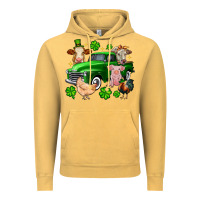 Vintage Mustard St. Patrick's farm animal truck Vintage Hoodie - OliviaCreatesArt