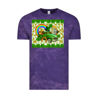 Cloud Purple St. Patrick's truck Vintage Tee - CowGirlArtShop