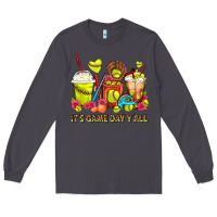Smoke It's Game Day Y'all Softball Coffee Cups Long Sleeve Tee - FaDigitalArtStudio