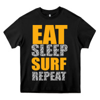 Black eat sleep surf repeat Heavy Core Tee - Bettercallsaul