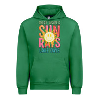 Emerald boat waves sun rays lake days Urban Hoodie - JahusDesignShop