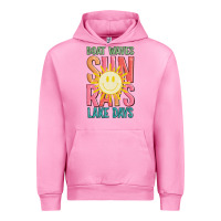 Fuchsia Pink boat waves sun rays lake days Urban Hoodie - JahusDesignShop