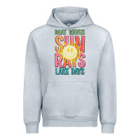 Heather Grey boat waves sun rays lake days Urban Hoodie - JahusDesignShop