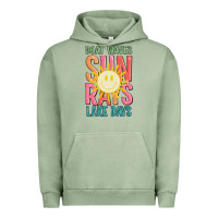 Pigment Oil Green boat waves sun rays lake days Urban Hoodie - JahusDesignShop