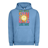 Pigment Pebble Blue boat waves sun rays lake days Urban Hoodie - JahusDesignShop