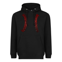 Black ball stitch Heavyweight Hoodie - AdoDesignShop