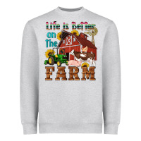 Heather Grey western life is better on the farm Heavyweight Sweatshirt - Artiststas
