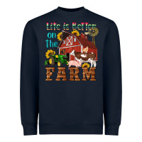 Navy western life is better on the farm Heavyweight Sweatshirt - Artiststas