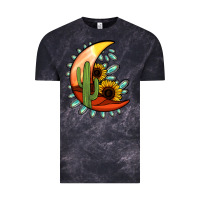 Cloud Black turquoise desert moon Vintage Tee - Jasminsmagicworld