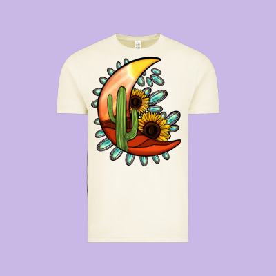 Turquoise Desert Moon Vintage Tee Designed By Jasminsmagicworld