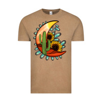 Vintage Coffee turquoise desert moon Vintage Tee - Jasminsmagicworld