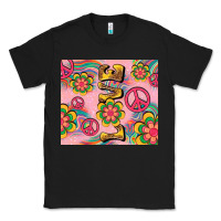 Black peace love hippie daisy Classic Tee - TumblerDesignByShophia