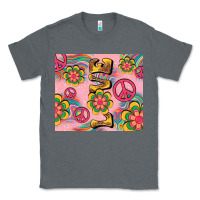 Charcoal Heather peace love hippie daisy Classic Tee - TumblerDesignByShophia
