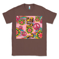 Chestnut peace love hippie daisy Classic Tee - TumblerDesignByShophia