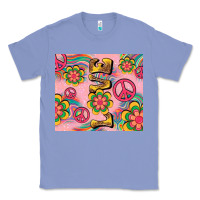Colony Blue peace love hippie daisy Classic Tee - TumblerDesignByShophia